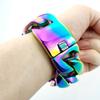 32mm Width Bling Massive 316L Stainless Steel Iridescent Hip Hop Bracelet Designer Chrams