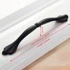 KAK 10PCS American Style Black Cabinet Handles Solid Aluminum Alloy Kitchen Cupboard Pull Drawer Knobs Furniture Handle Hardware