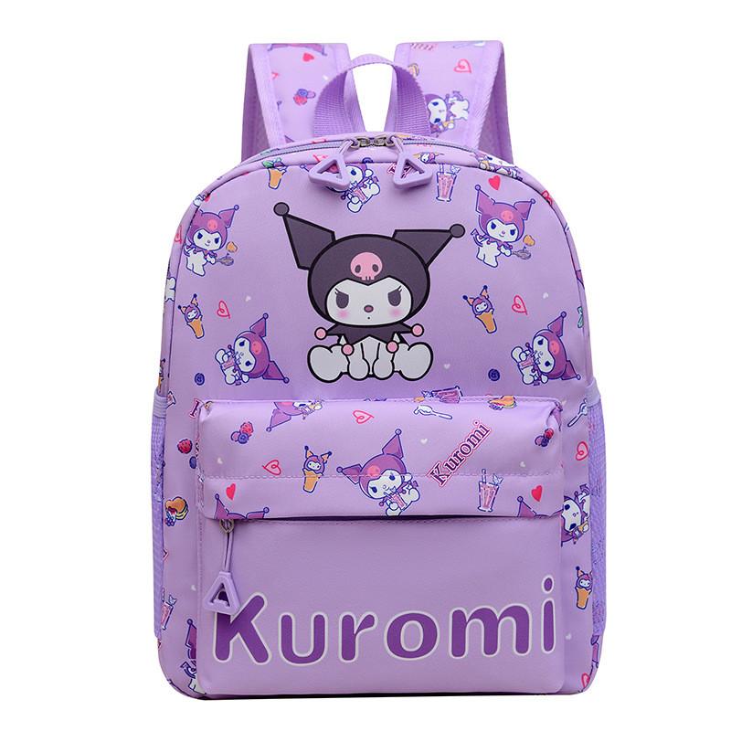Mochila de Desenho Animado Kuromi Para Crianças Meninas Meninos Escola Viagem Leve Impermeável Nylon