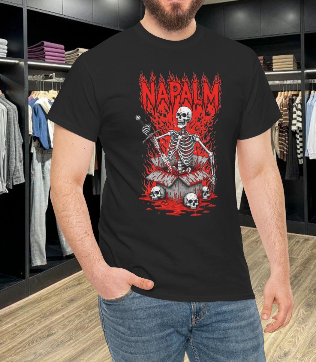 винтажная футболка с черепом и дьяволом M