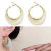 Stylish Sturdy Metal Hoop Earring with Intricate Cutout Designs Portable for Office Professionals and Casual Wearers