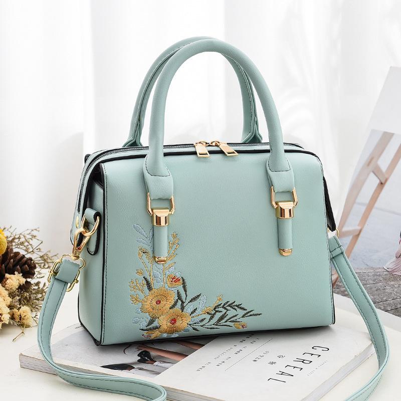 Luxury Embroidered PU Leather Tote for