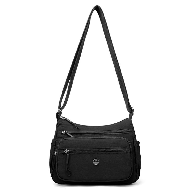 Women Shoulder Bag Multi-Compartment Crossbody Bag Solid Color Mother Bag