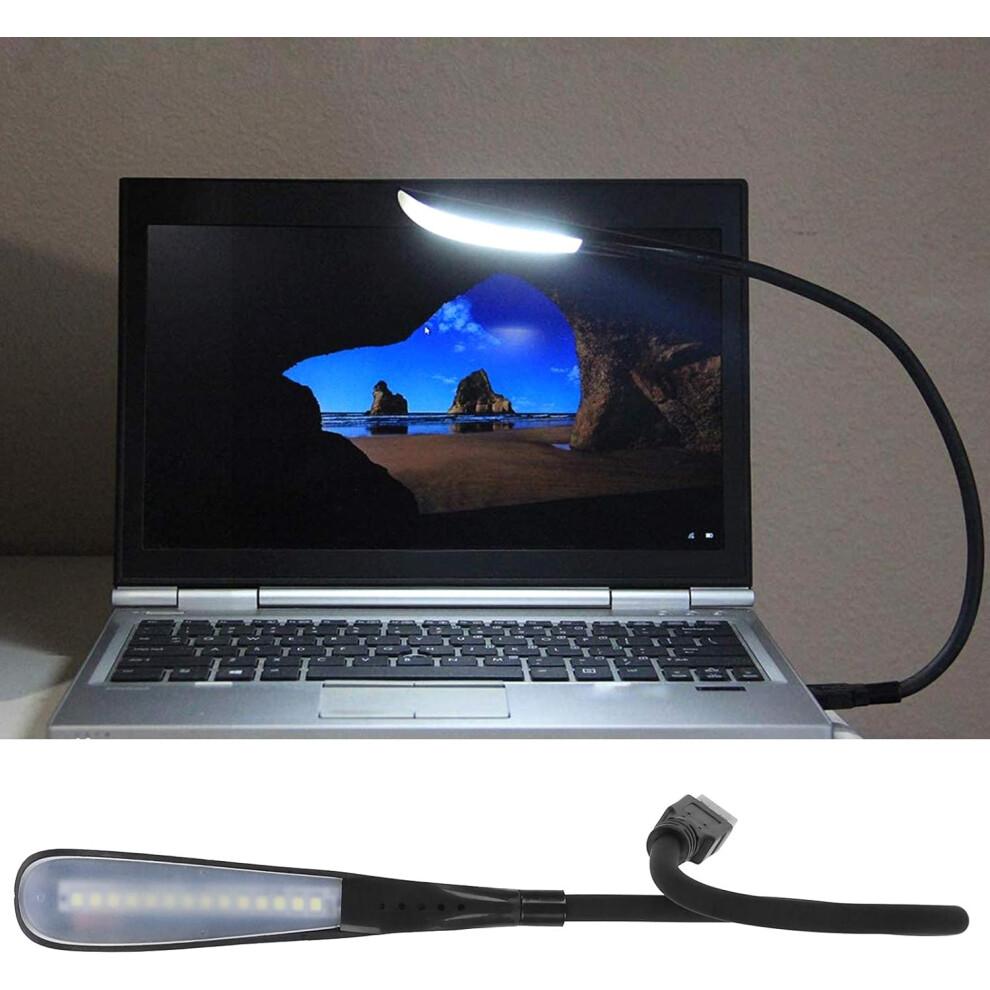 USB Reading Light 14LEG Adjustable Flexible Night Lamp with Touch Switch for Laptops and Desktops, Black