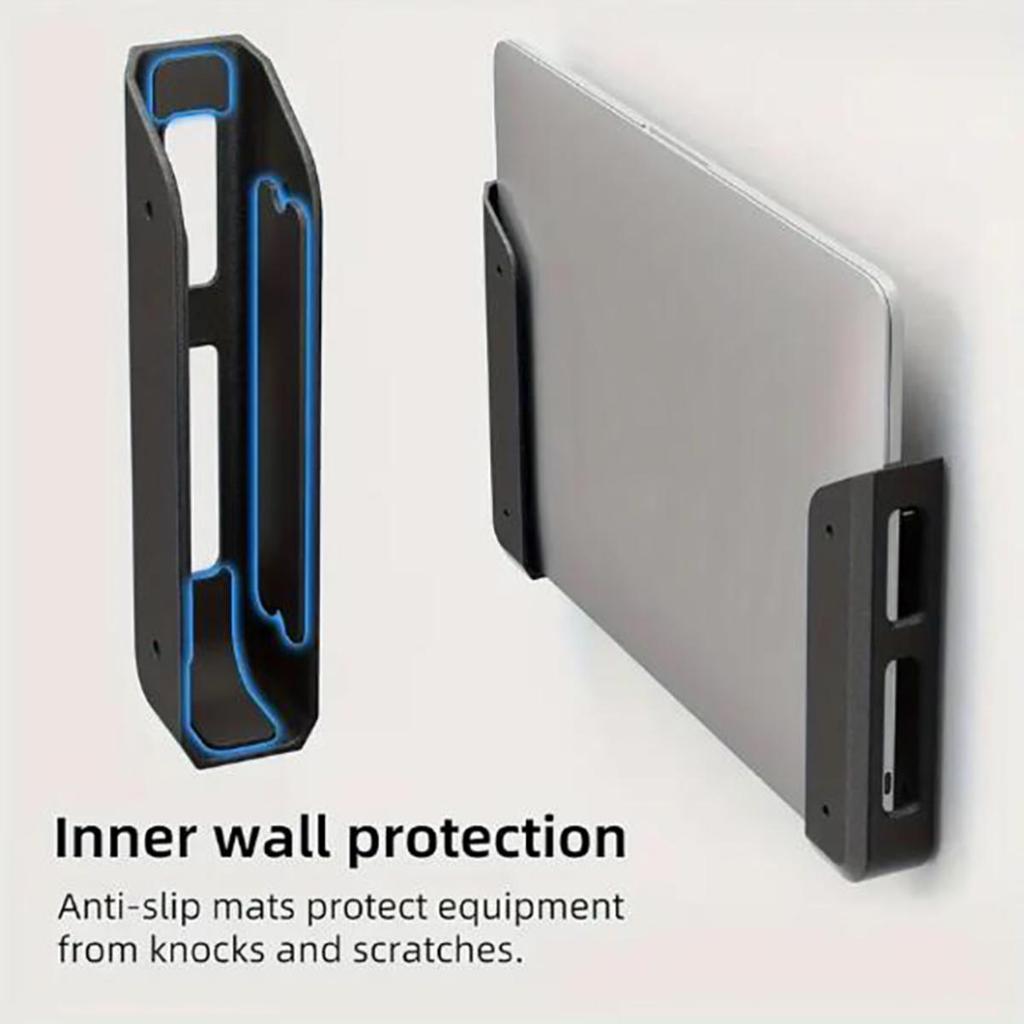 With Anti Scratch Protection Pads Laptop Mount Holder Adjustable Wall Mount Notebook Bracket Space Saving Under Desk Mount