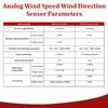 Wind Speed Meter Sensor 0-60m/s High-Precision Wind Aemometer Transmitter RS485 Pulse Detector 0-5V 0-10V 4-20MA Weather Station