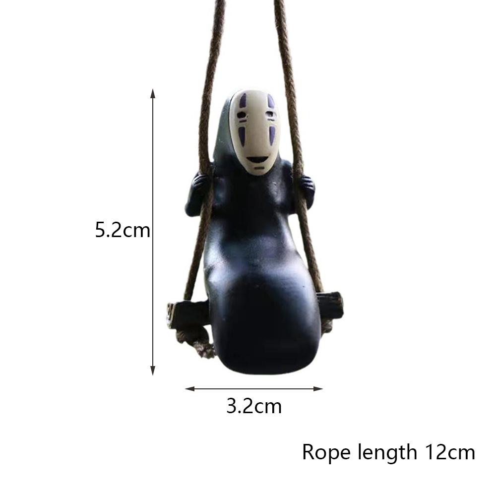 Anime No Face Faceless Man Pendant Hanging Swing For Car Rearview Mirror, Home