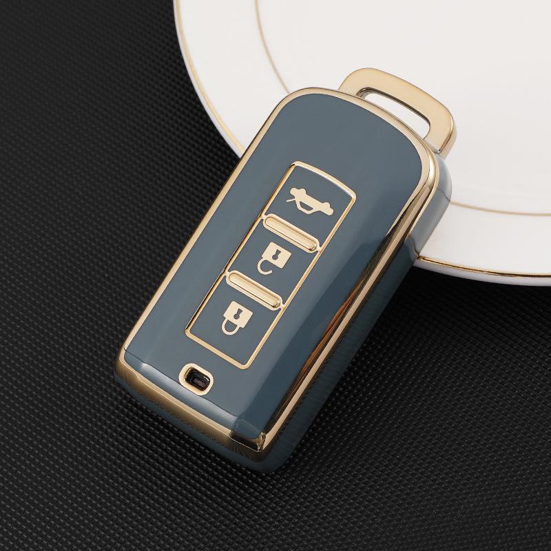 

Чехол для ключа совместим со специальными пряжками Mitsubishi Outlander, Eclipse Cross, ASX, Pajero, Jinchang. серый