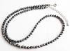 [GOLD STONE] Terahertz Stone Necklace, Mirror Cut, 4mm, Lightweight, Sparkling, Approx. 60cm Length