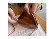 Vegetable-Tanned Leather Kisslock Mini Coin Purse - Versatile Neck-Hanging Dumpling-Shaped Wallet