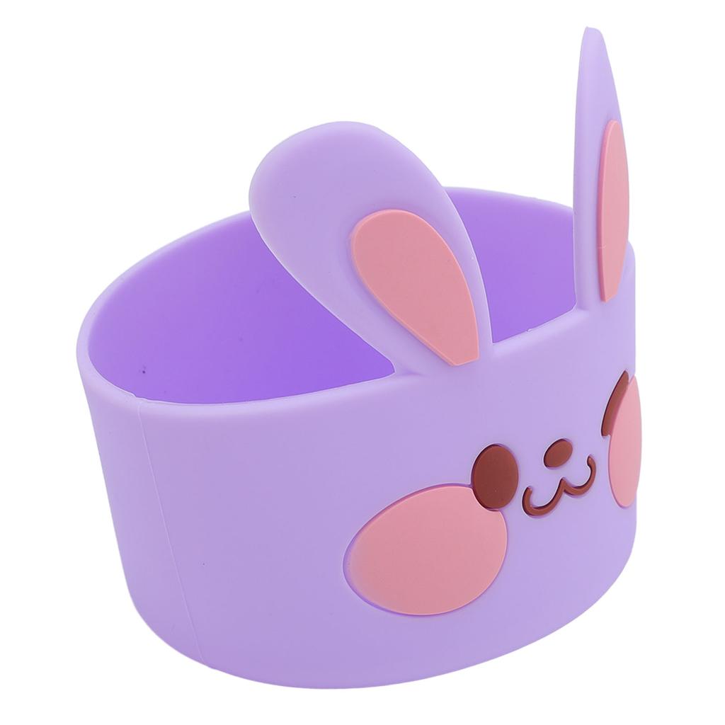 3 szt. Silikonowy ochraniacz na butelkę na wodę, antypoślizgowy rękaw ochronny, silikonowy ochraniacz na kubek z kreskówkowym królikiem dla