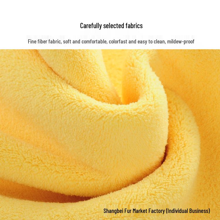 Dual-sided Water-Absorbing Coral Fleece Car Cleaning Towel with Edge Wrapping