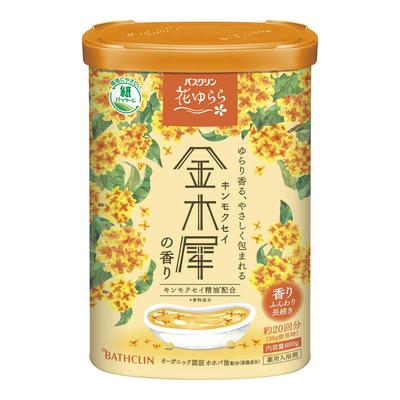Bathclin Medicated Bath Osmanthus Powdered Bath 600g 20 Additives, Hanayurara, Scent, Additives, (Approx. Uses)