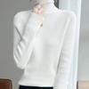 Navava Women Soft Rib Turtleneck Long Sleeve Knit Tee Nk3197