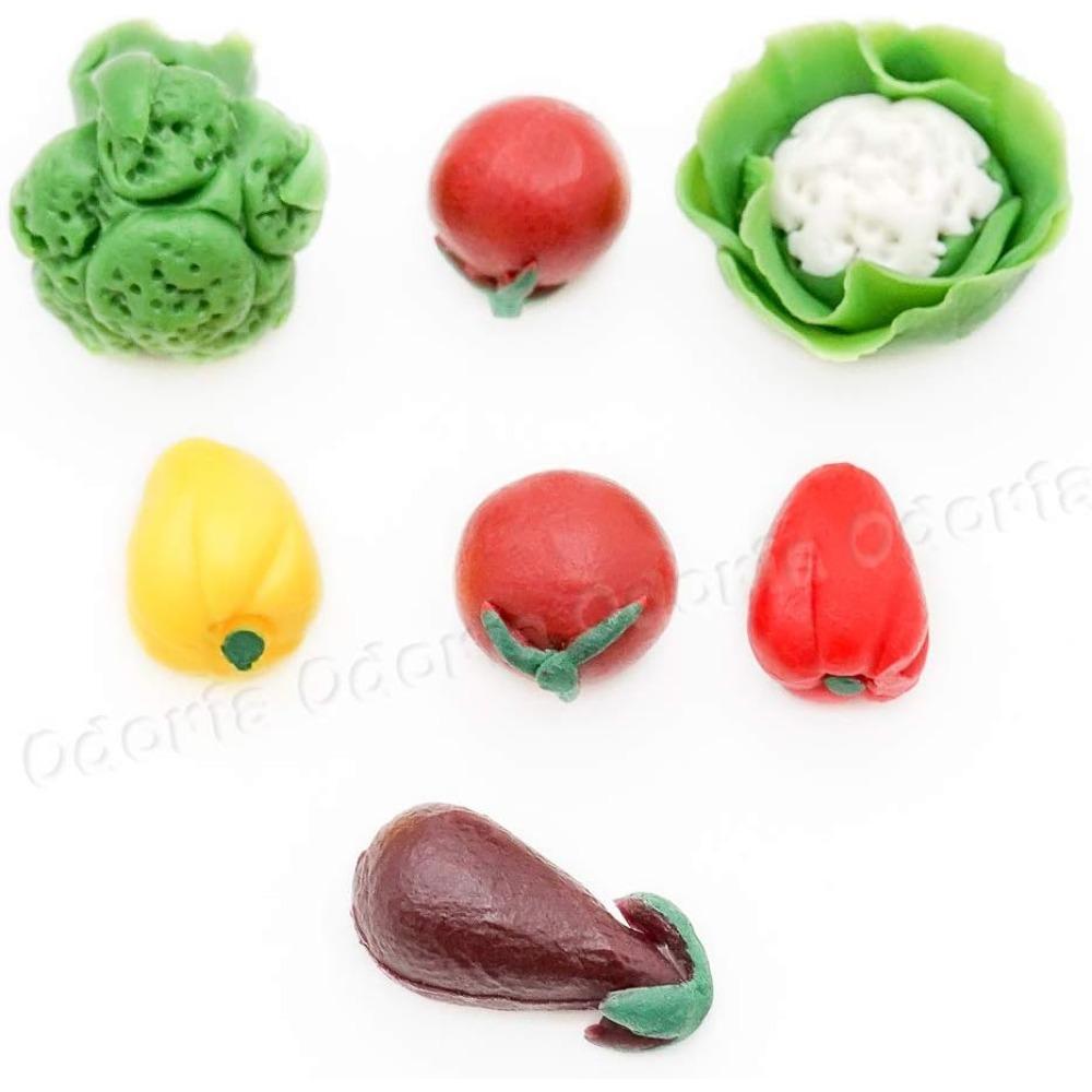 1/12 Miniaturowe jedzenie 7 sztuk warzywne lalki dom akcesoria kuchenne
