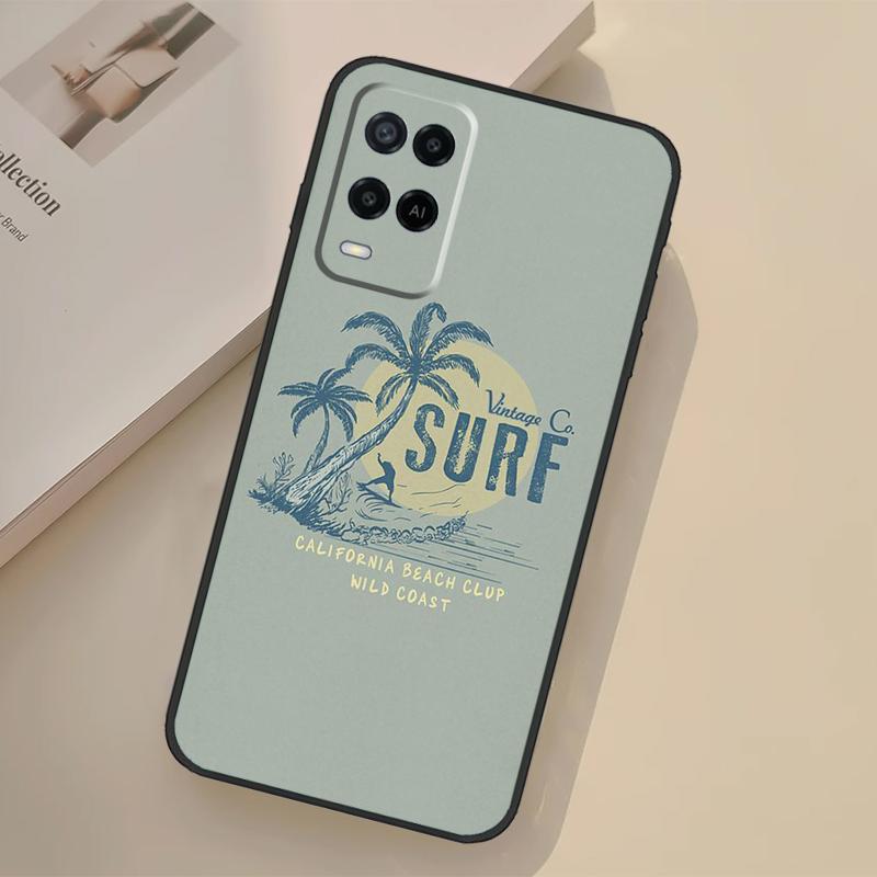 Palms Beach Surf Case For Oppo A98 A78 A18 A38 A58 A60 A80 A40 A96 A76 A16 A94 A74 A54 A15 A17 A57 A77 A5 Pro