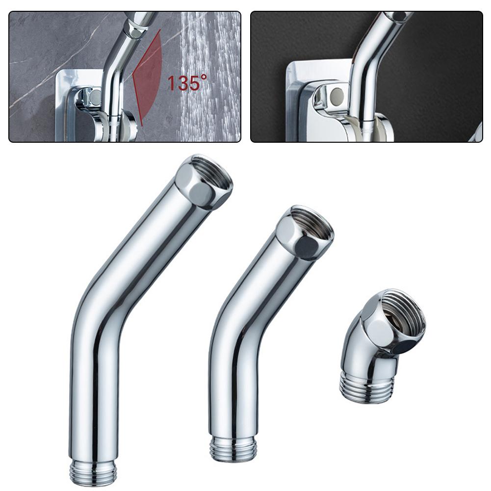 Compatible Shower Head Adapter For Home Bathroom Accessory Chrome Shower Connector Hassle-Free Setup Robust Ball Joints
