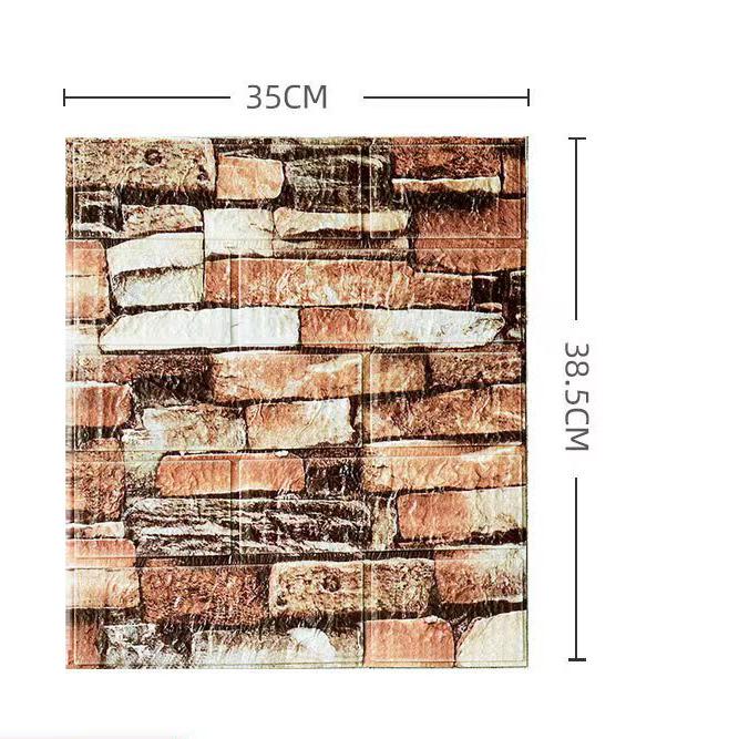 10Pcs 3D Tile Brick Wall Sticker Self-adhesive Waterproof Foam Panel Wallpaper For Apartment  Kitchen Bedroom Lliving