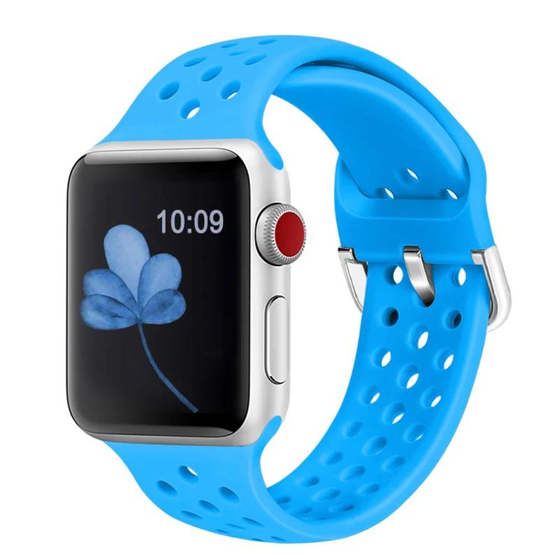 Cinturino in Silicone per Apple Watch Band 45mm 44mm 41mm 42mm 46mm Ultra 2 49mm Sportivo Traspirante Cinturino iWatch 10 9 8 7 6 5 4 SE Correa