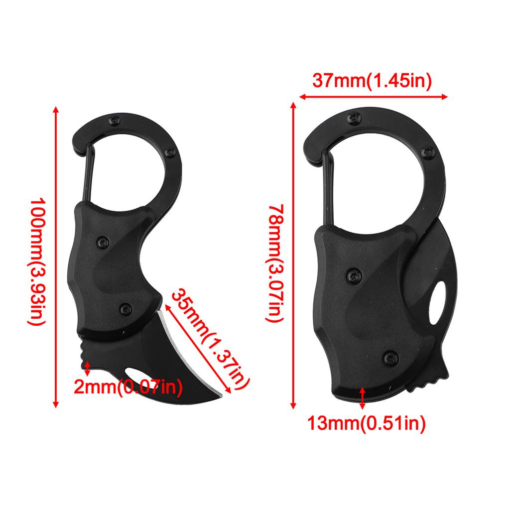 Portable Small Pocket Cutter Carabiner Cutter Box Cutter Keychain Folding Mini Cutter Unboxing Tools Gadgets For Outdoor