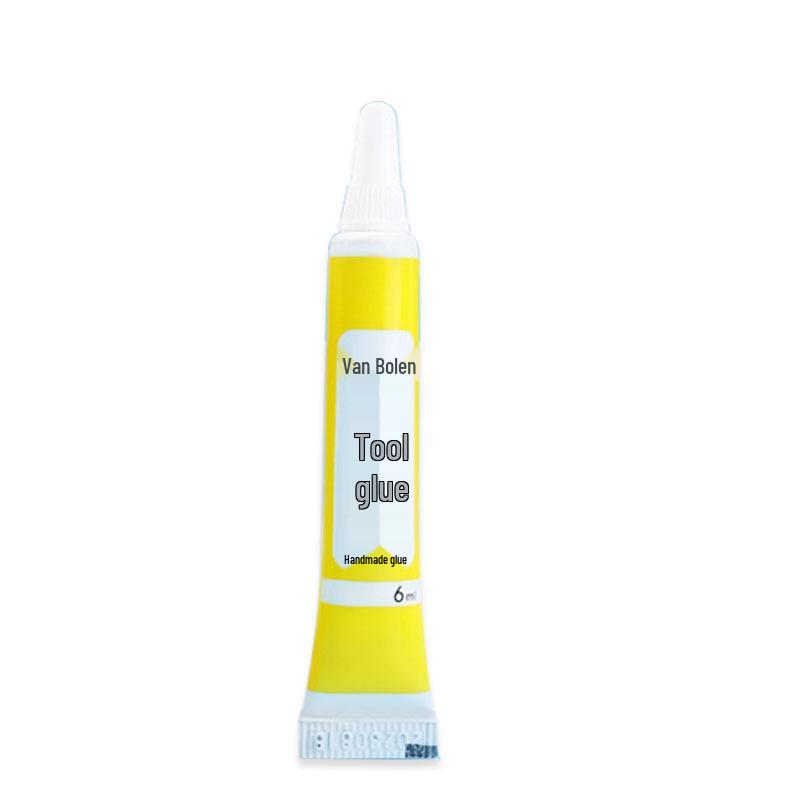 Non-Woven Quick-Dry Alcohol Glue 6ml for DIY Crafts with Hemp Rope & Buttons, Transparent 6g Glue