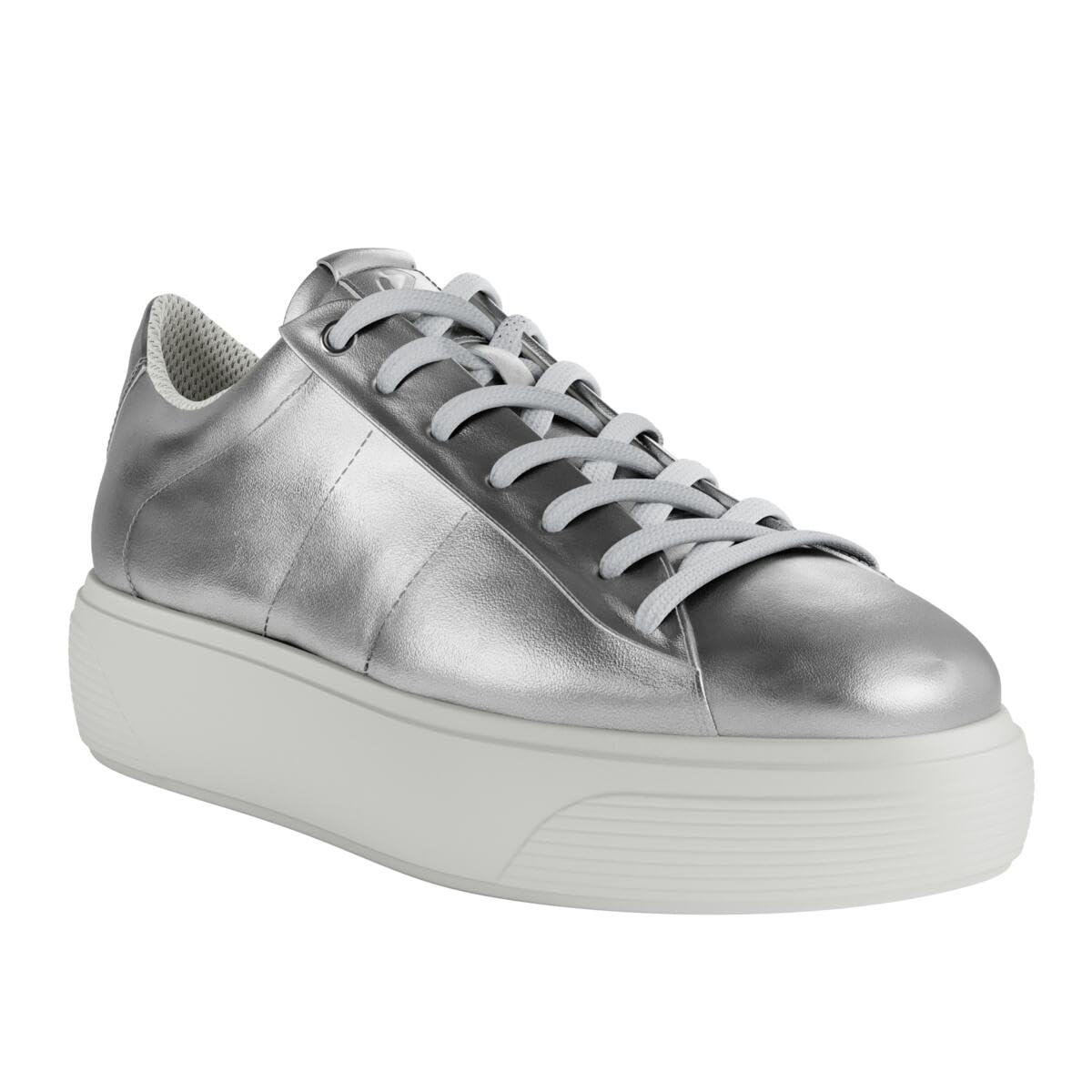 

ECCO Women s Pure Silver Street Platform Sneakers, Size 24.0 cm, 3E