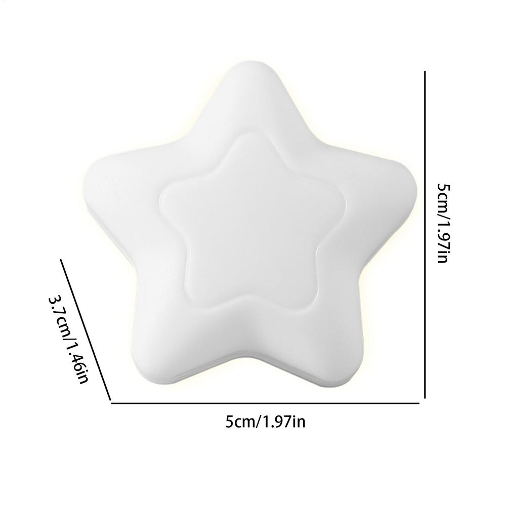 USB Night Light Star Shaped LED Bedside Night Light USB Charging Cute Star Lamp 2 Colors Light Up Decor for Bathroom Bedroom