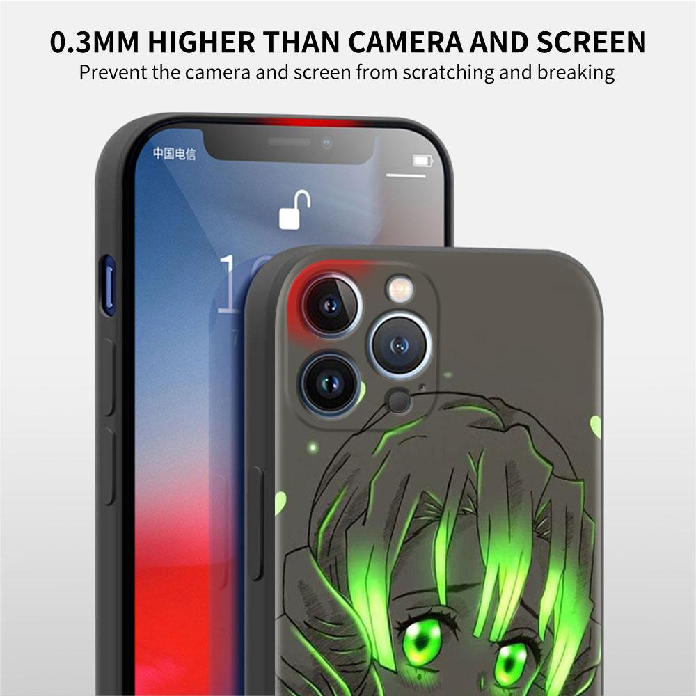 Pouzdro Pro Apple iPhone 14 11 13 12 Pro 7 XR X XS Max 8 Plus 6 6S SE 2022 13Pro Černé Měkké Telefonní Funda Anime Demon Slayer