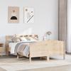 Vidaxl Bed Frame Without Mattress, 135X190 Cm, Solid Pine Wood