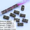 5pcs/bag Silver Metal Hair Rings Braid Dreadlocks Bead Hair Cuffs Dread Tube Charm Dreadlock for DIY Hair Accessaries