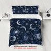 3pcs Sun and Moon Pattern Fashionable Printed Bedding Set 1 Duvet Cover+2 Pillowcases Suitable for Girls and Women Bedroom