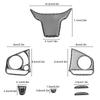 Carbon Fiber Steering Wheel Button Switch Panel Trim Cover Car Decoration Accessories For Honda Civic 10Th Fc/Fk 2016-2019