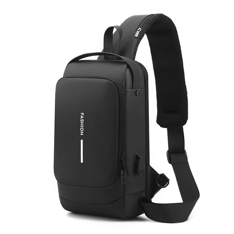 Men's USB Charging Water-Repellent Crossbody Chest Bag