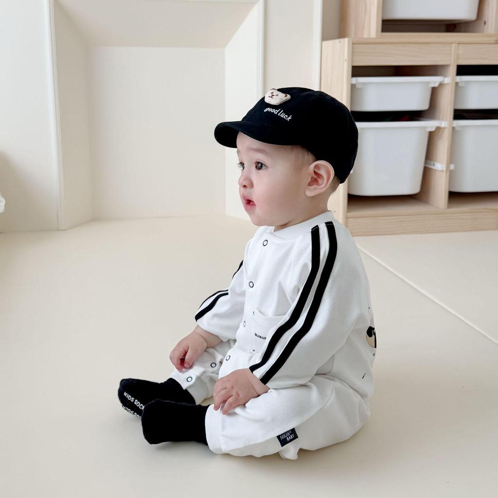 Baby Cotton Romper: Panda Long Sleeve Onesie for Infants and Toddlers