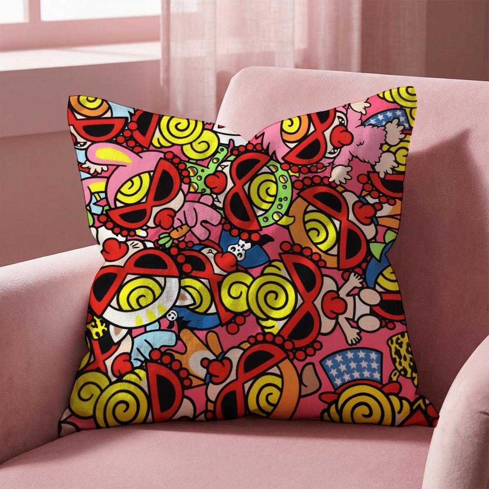 Fashion H-Hysteric-M-MiniS Cushion Cover Multi-Scene Pillow Cover for Home & Car - Reversible, Soft & Durable for Daily Use