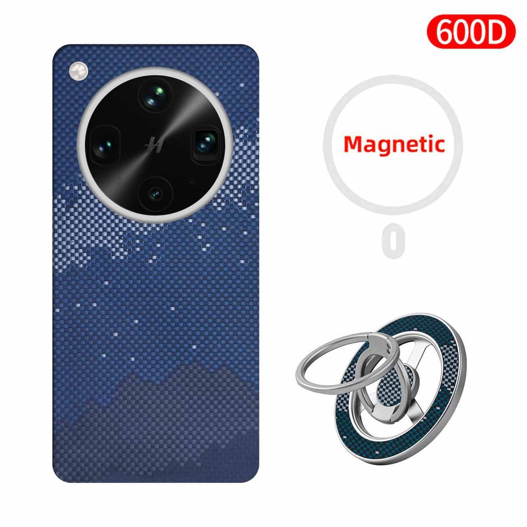 600D Real-thin Carbon Fiber Phone Case for Oppo Find X9 Ultra Vegan Leather Edition Case Aramid Fiber Fabric Thinhard Magnetic