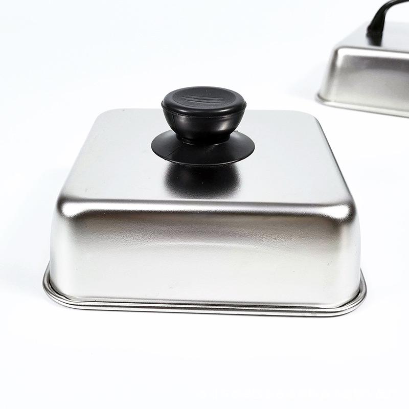 304 Stainless Steel Square Grilling Dome Cover for Steak, Teppanyaki, and Burgers. 16*16*5CM