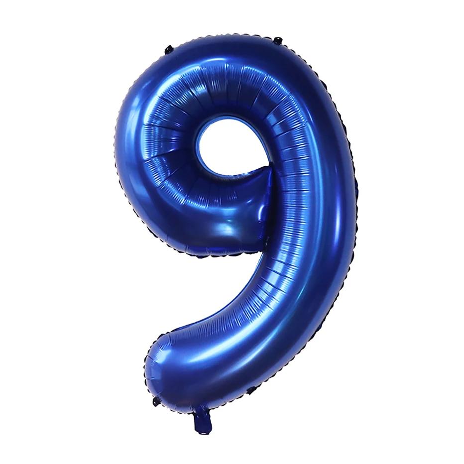 

40Inch Dark Blue Number Foil Balloon 0-9 Digital Globos Children Birthday Party Decoration Baby Shower Toy Kids Graduation Gifts 40INCH
