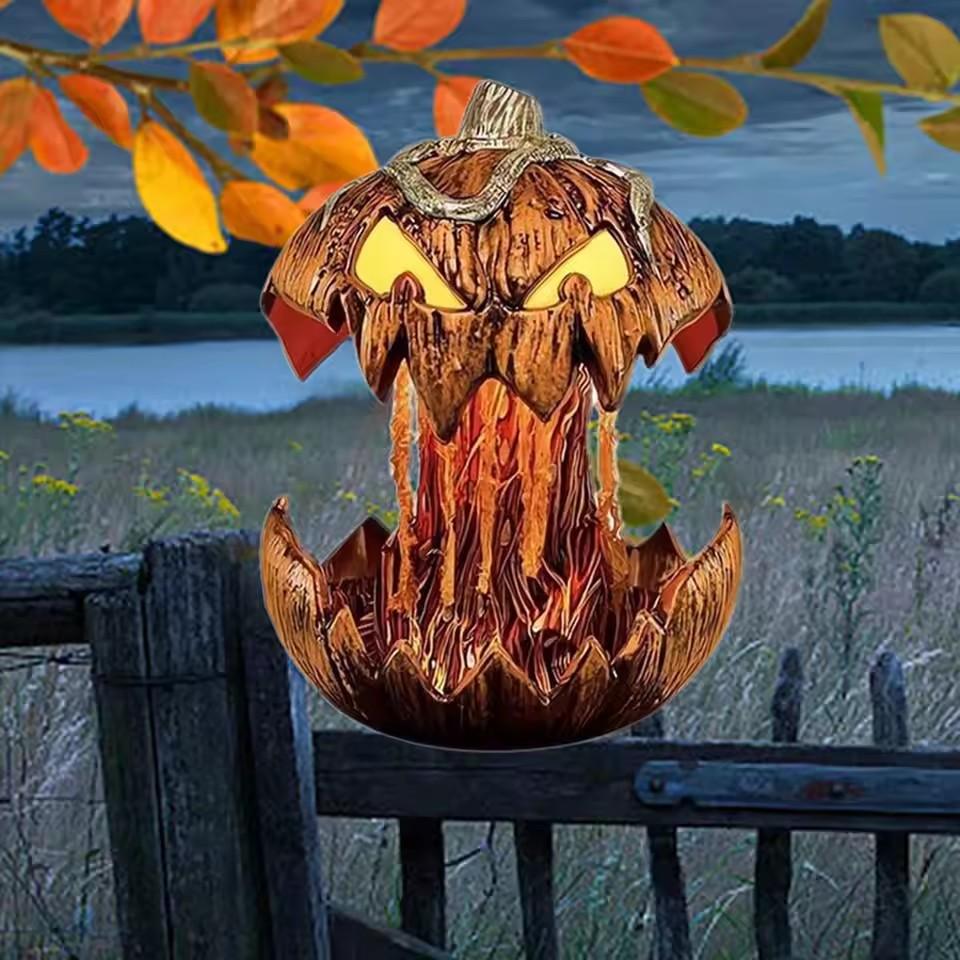 Halloween Sprachgesteuerter Aufsteigender Kürbiskopf Heimdeko Outdoor Garten Neue Horror Geister Ornament für Gruselige Party