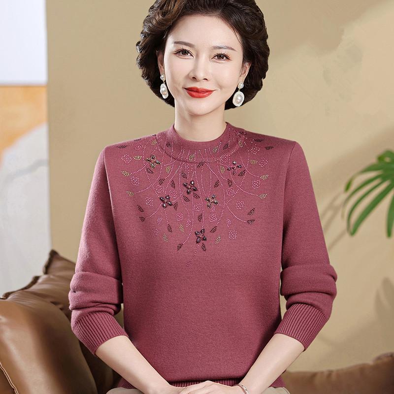 Women's Plus Velvet Thick Knit Sweater - Warm & Stylish Base Layer for Autumn/Winter