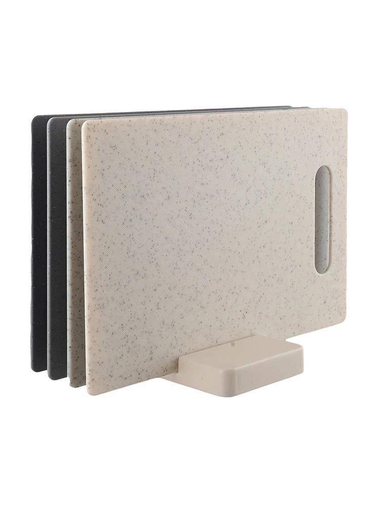 4pcs/Set Cutting Board Chopping Block Set With Stand Holder Storage Non-Slip Kitchen Knives Accessories ABS Cutting Board Set