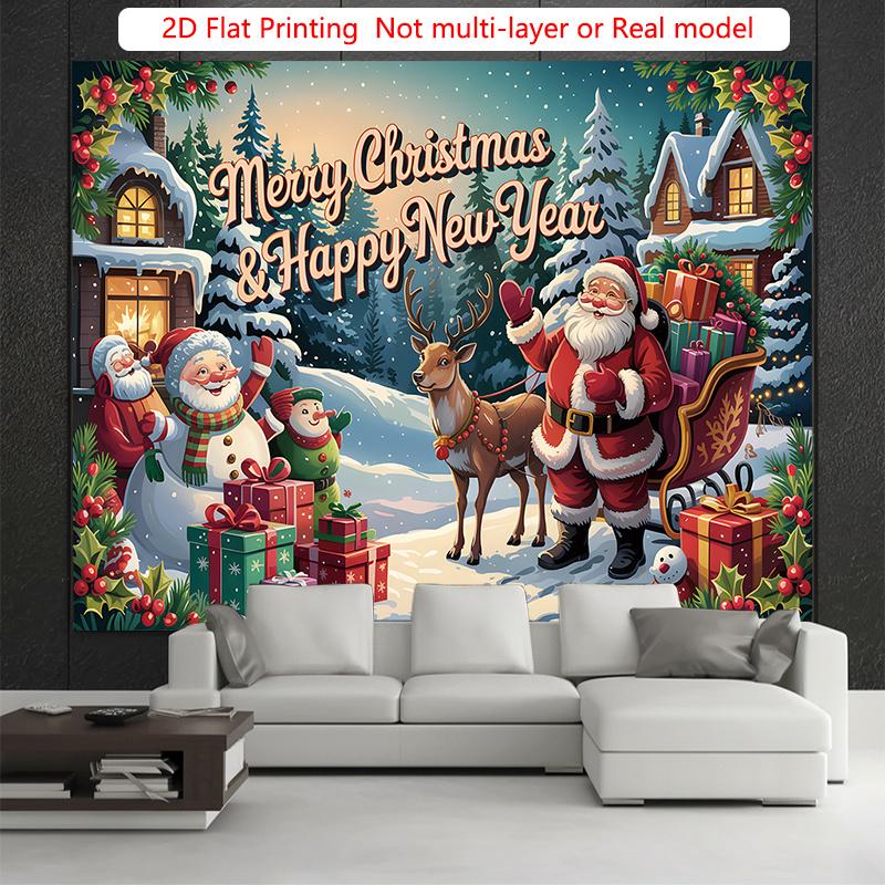 Party Backdrop Christmas Flat Piece Festive Scene Made Event Photo Background Party Decor