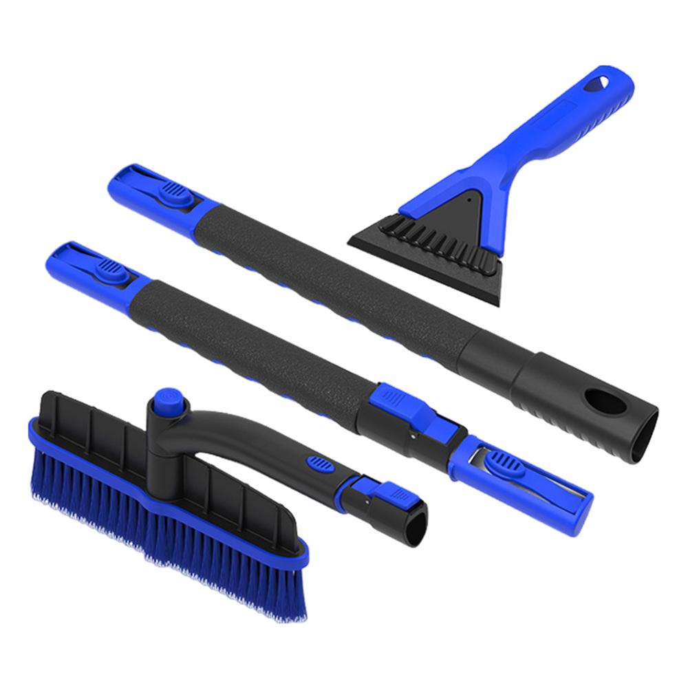 

Снегоочиститель для автомобилей Зимний съемный скребок для снега Щетка Эргономичная нескользящая ручка Инструмент для уборки снега для грузовиков Внедорожников Автофургонов Легковых автомобилей белый