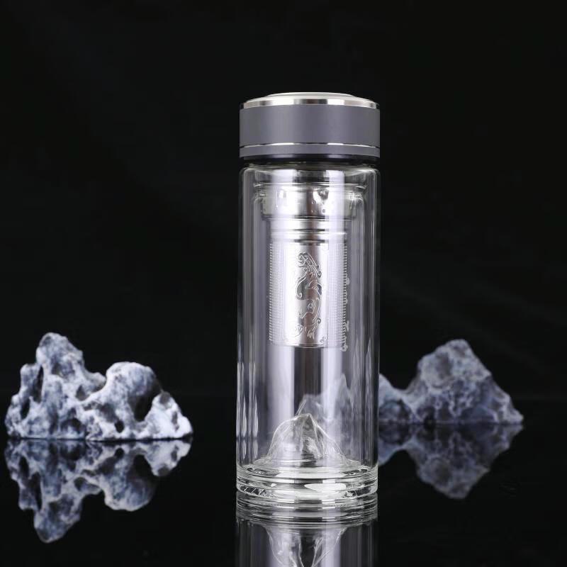 Double-Walled Insulated Glass Tea Bottle with Infuser