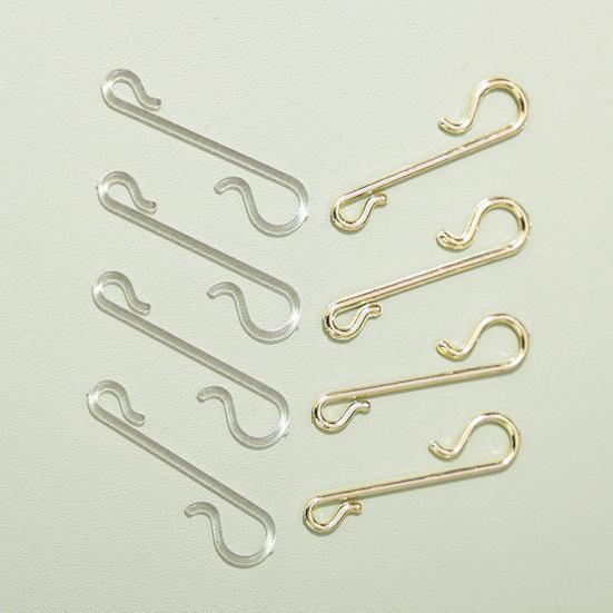 100 Pcs S-Shaped Hooks Christmas Stockings Bells Gifts Hanger Jewelry Photos Hanging Holder for Holiday Tree Decor