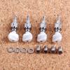 Pearled Banjo Pegs Tuning 4 Head Tuner Tone Keys Musical Instrument Parts Set