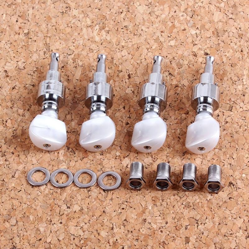 Pearled Banjo Pegs Tuning 4 Head Tuner Tone Keys Musical Instrument Parts Set