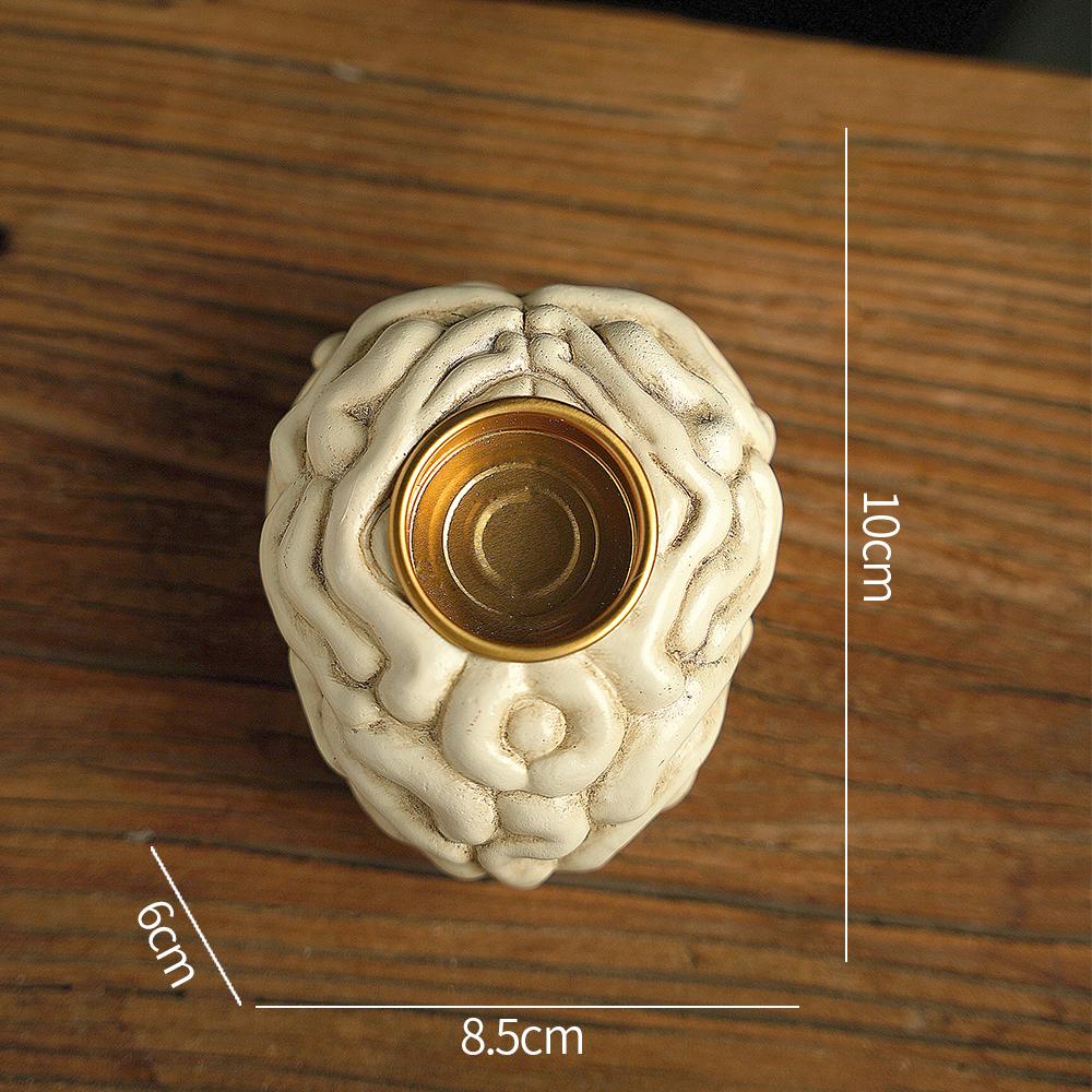 1 Piece Halloween New Arrangement Scary Candle Holder Decoration Heart Brain Ghost Festival Decoration Supplies Props