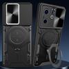 For Infinix Hot 40i/Infinix Smart 8 4G Case Kickstand Hybrid TPU+PC Phone Cover (With Flash Light Hole)