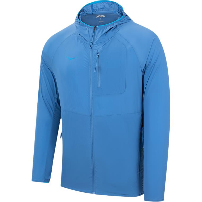 HOKA One One Куртка мужская с капюшоном, легкая, дышащая, на молнии, с длинным рукавом, куртки 1174194-FGYN XL